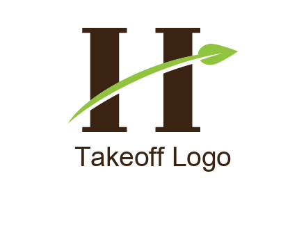 leaf incorporate with letter h logo