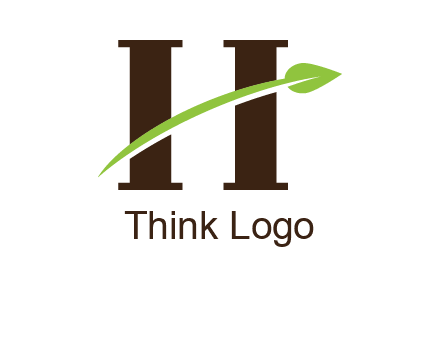 leaf incorporate with letter h logo