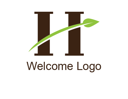 leaf incorporate with letter h logo