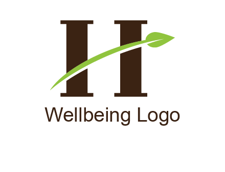 leaf incorporate with letter h logo
