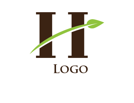 leaf incorporate with letter h logo