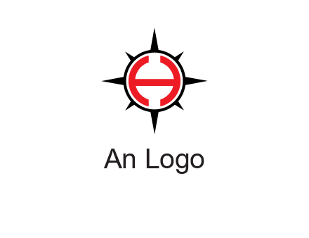 letter h inside the compass logo