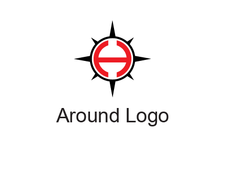 letter h inside the compass logo