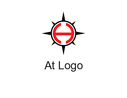 letter h inside the compass logo