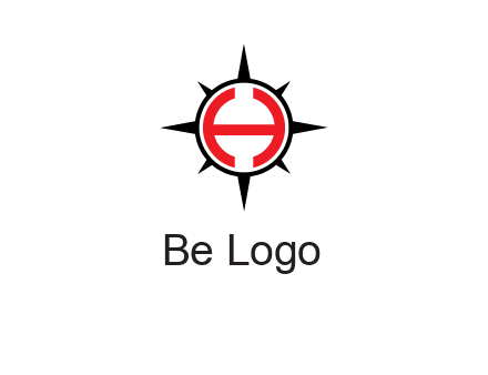 letter h inside the compass logo