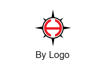 letter h inside the compass logo