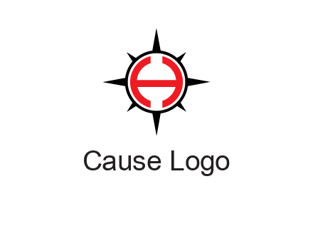 letter h inside the compass logo