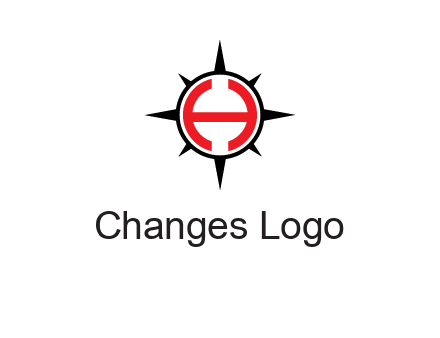 letter h inside the compass logo