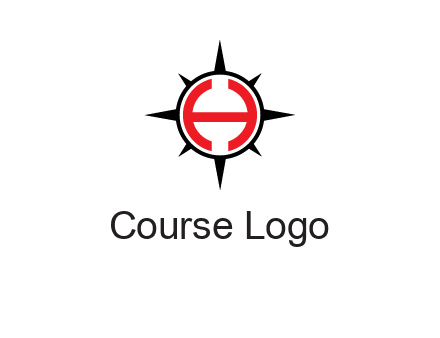 letter h inside the compass logo