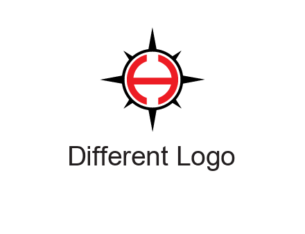 letter h inside the compass logo