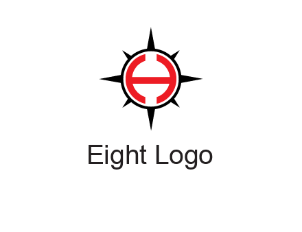 letter h inside the compass logo