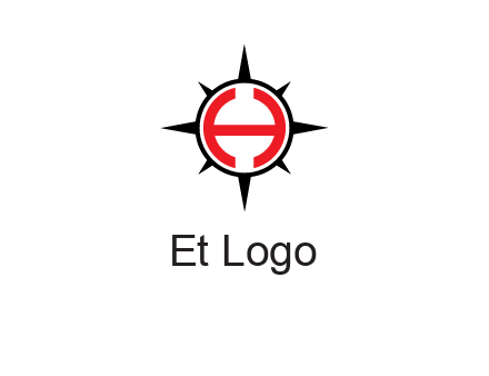 letter h inside the compass logo