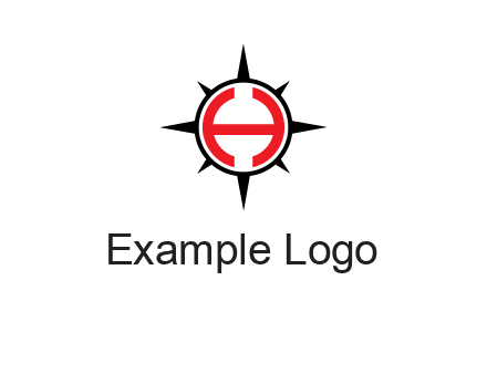 letter h inside the compass logo