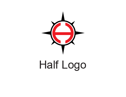 letter h inside the compass logo