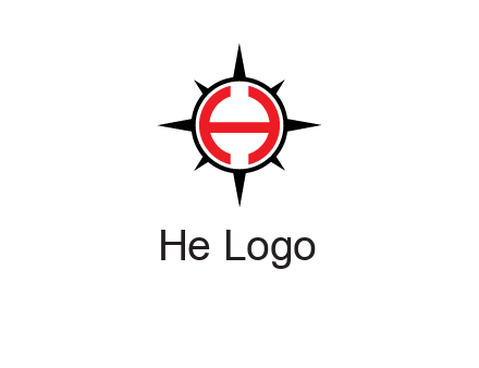 letter h inside the compass logo