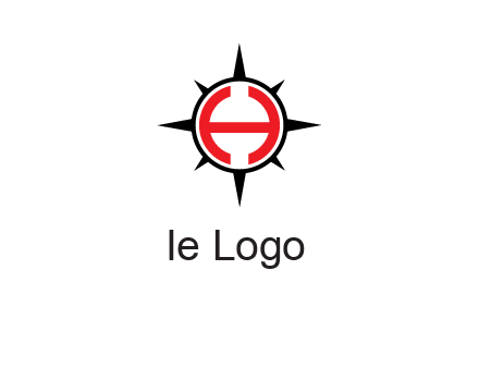 letter h inside the compass logo