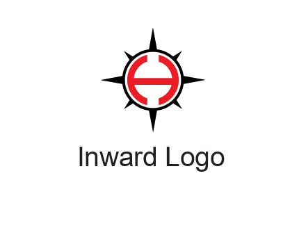 letter h inside the compass logo