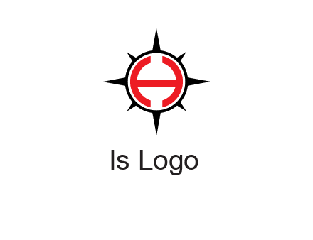 letter h inside the compass logo