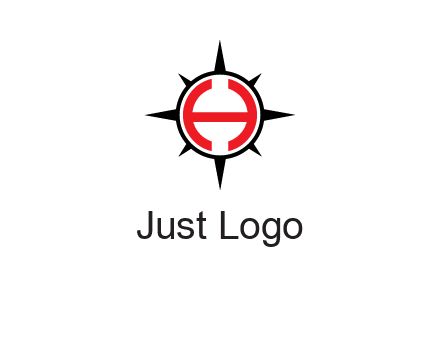 letter h inside the compass logo