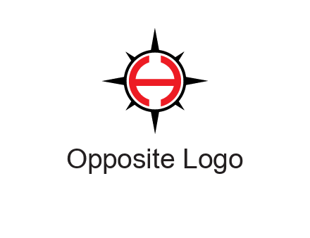 letter h inside the compass logo