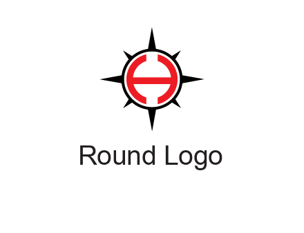 letter h inside the compass logo