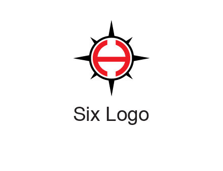 letter h inside the compass logo
