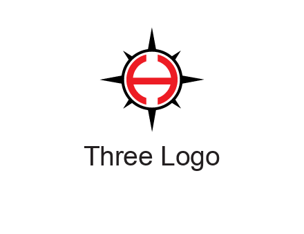 letter h inside the compass logo
