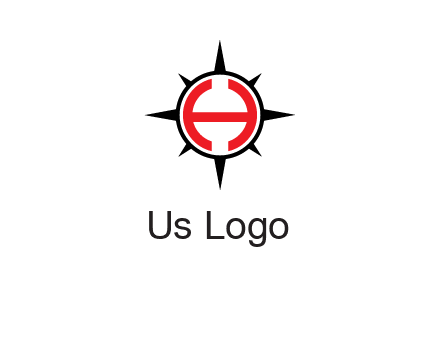 letter h inside the compass logo