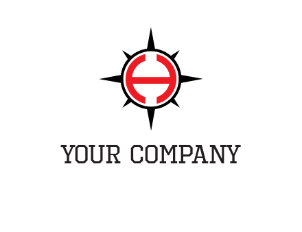 letter h inside the compass logo