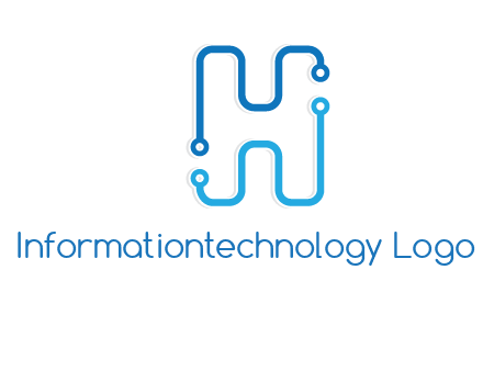 technology cables forming letter h logo