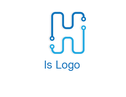 technology cables forming letter h logo