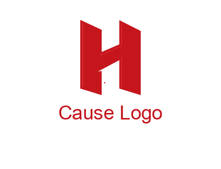 one shape letter H