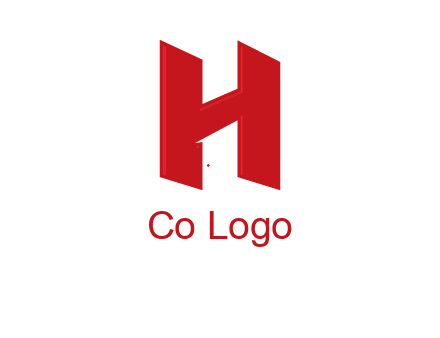one shape letter H