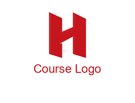 one shape letter H