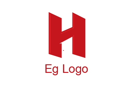 one shape letter H