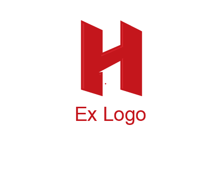 one shape letter H