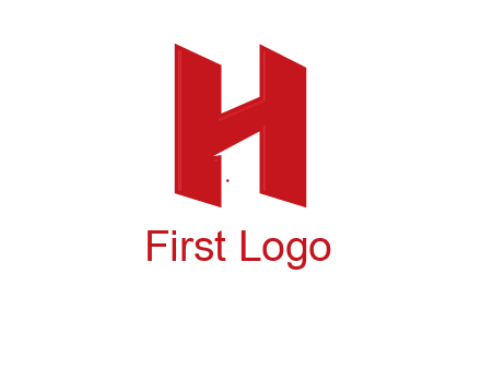 one shape letter H