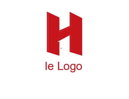 one shape letter H