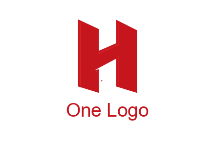 one shape letter H