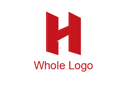 one shape letter H