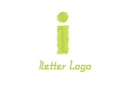 paint brush stroke letter I
