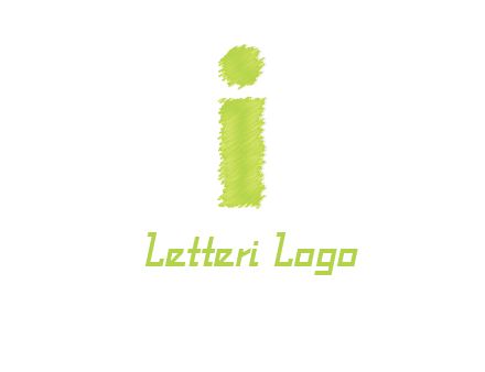 paint brush stroke letter I