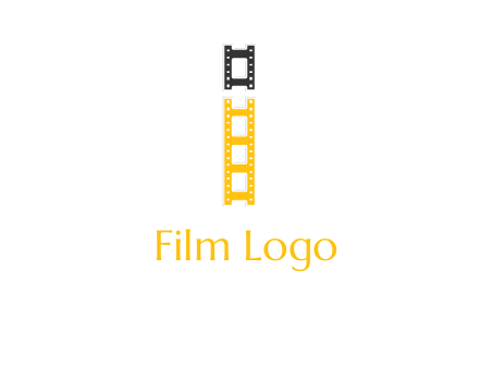 letter i forming film reel graphic