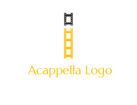 letter i forming film reel graphic