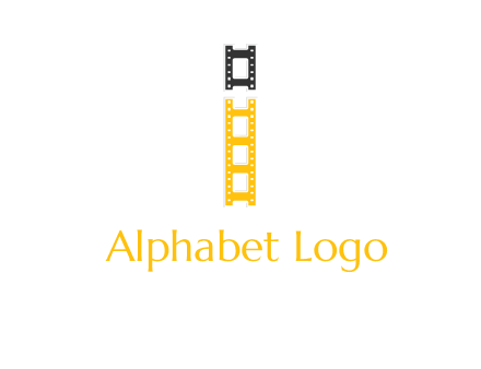 letter i forming film reel graphic