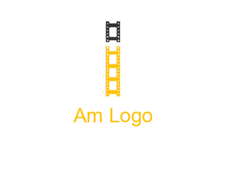 letter i forming film reel graphic
