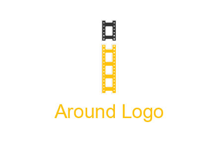 letter i forming film reel graphic