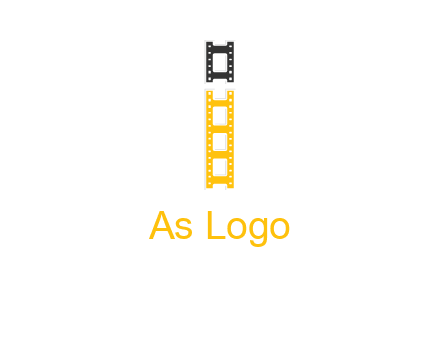 letter i forming film reel graphic