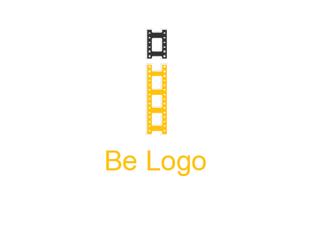 letter i forming film reel graphic