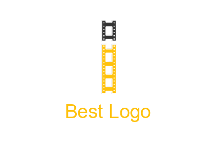 letter i forming film reel graphic